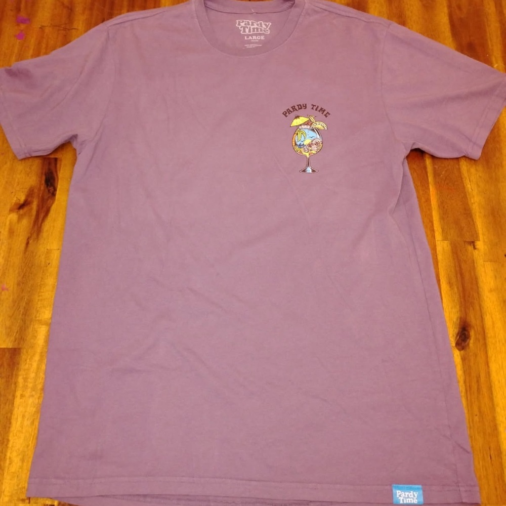 Purple Short Sleeve Tee Mens Large